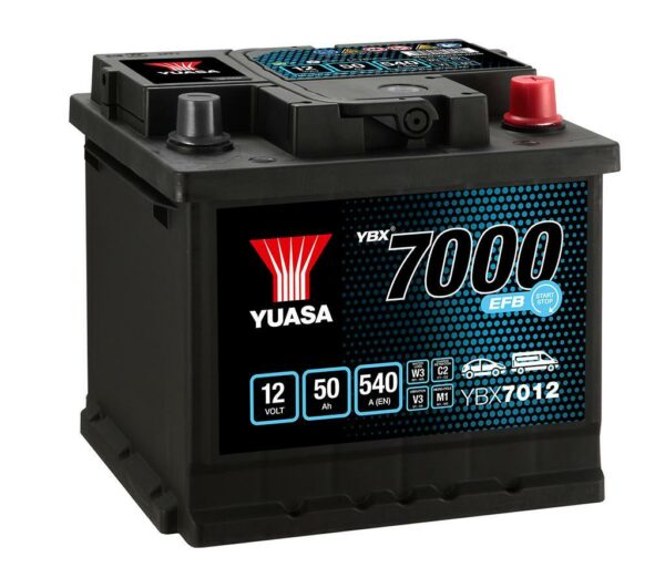 YBX7012 12V 50Ah 540A Yuasa EFB Start Stop Battery