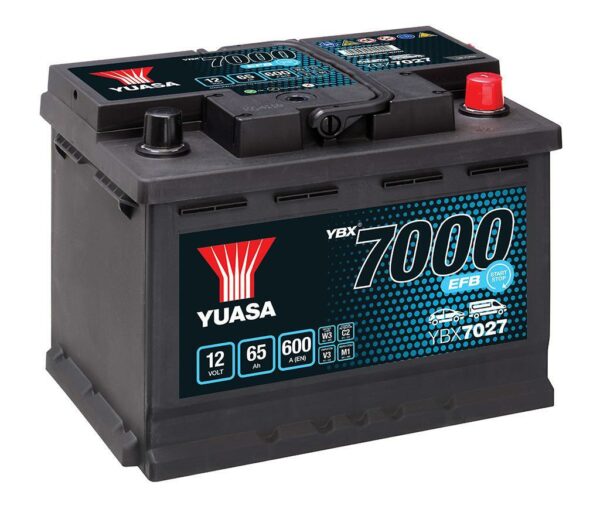 YBX7027 12V 65Ah 600A Yuasa EFB Start Stop Battery