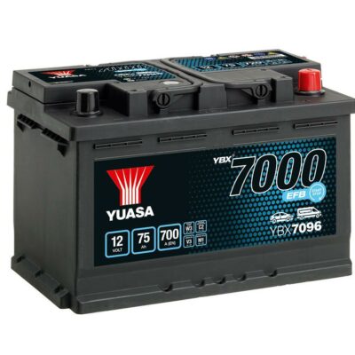 YBX7096 12V 75Ah 700A Yuasa EFB Start Stop Battery