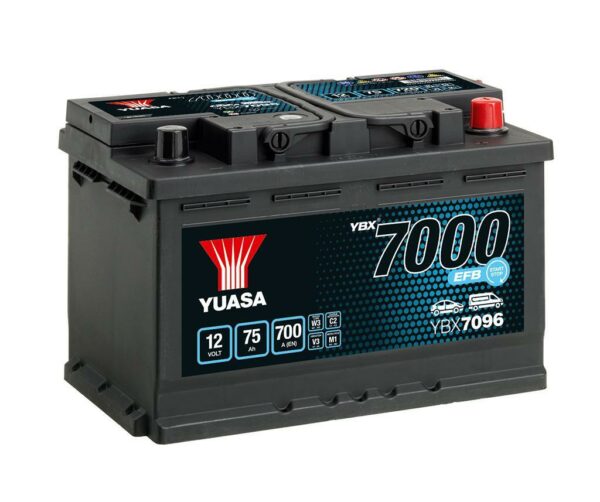 YBX7096 12V 75Ah 700A Yuasa EFB Start Stop Battery